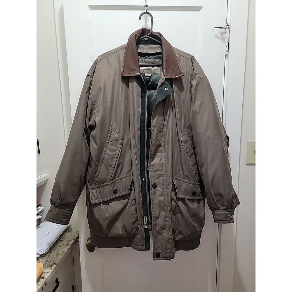 Rainforest RFT Down Filled Khaki Brown Jacket Men's Large Removable Down Lining